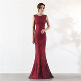 Elegant Sleeveless Mermaid Evening Gown - FashionByTeresa